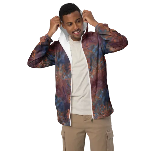 Embervine Reverie on a Men's Windbreaker