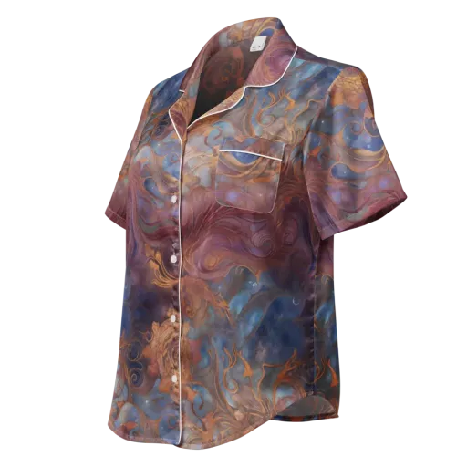 Embervine Reverie on a Women's Short Sleeve Pajama Top