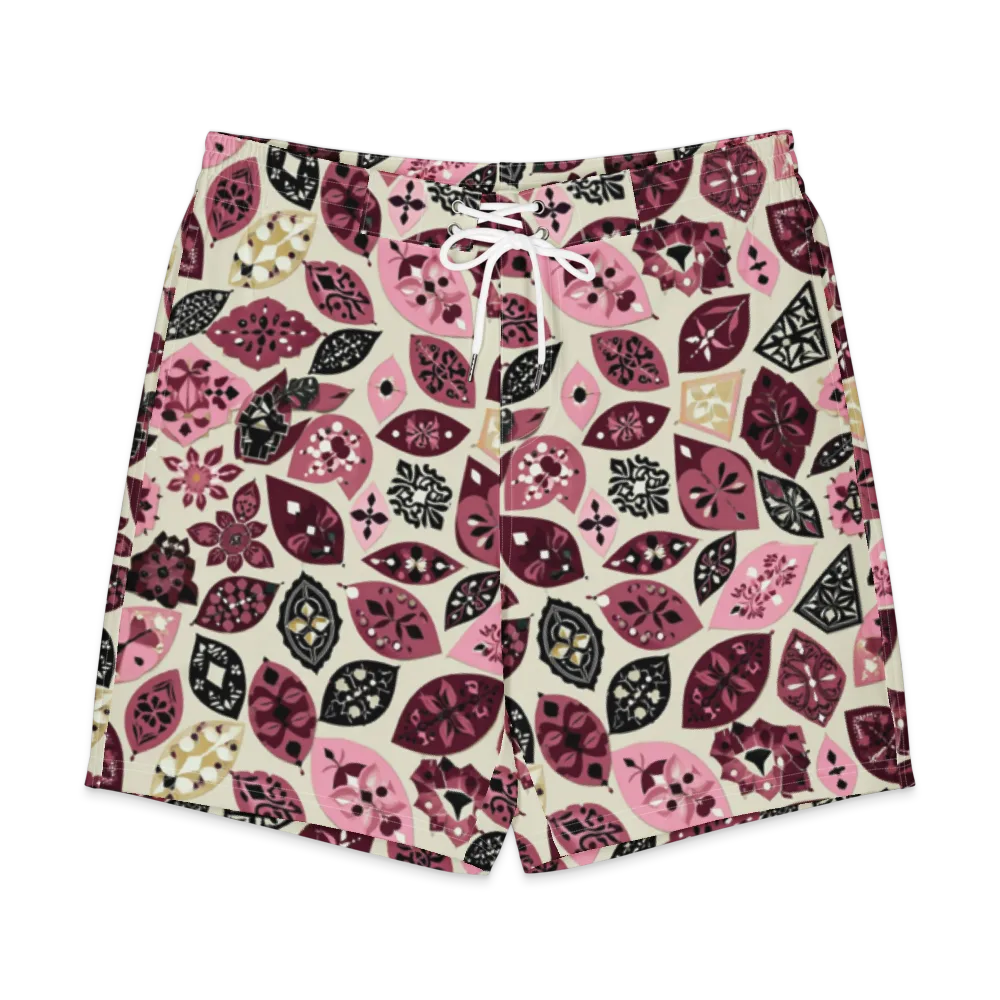 Petal Mosaic on Men's Board Shorts — Front