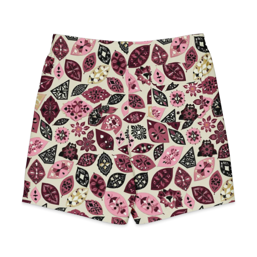 Petal Mosaic on Men's Board Shorts — Back