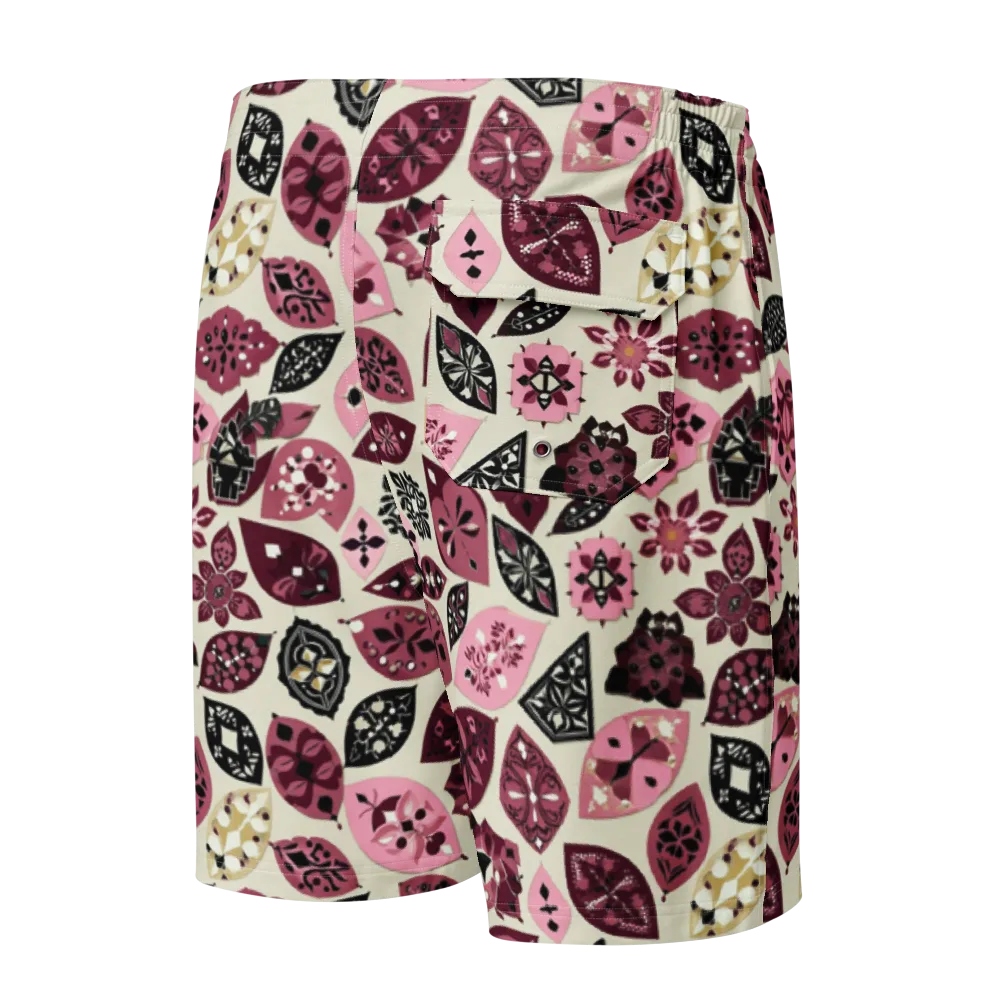 Petal Mosaic on Men's Board Shorts — Back
