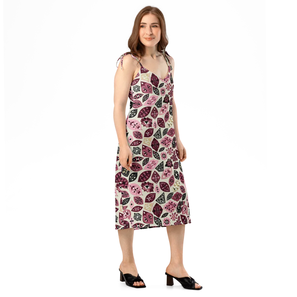 Petal Mosaic on Slip Dress — Right Front