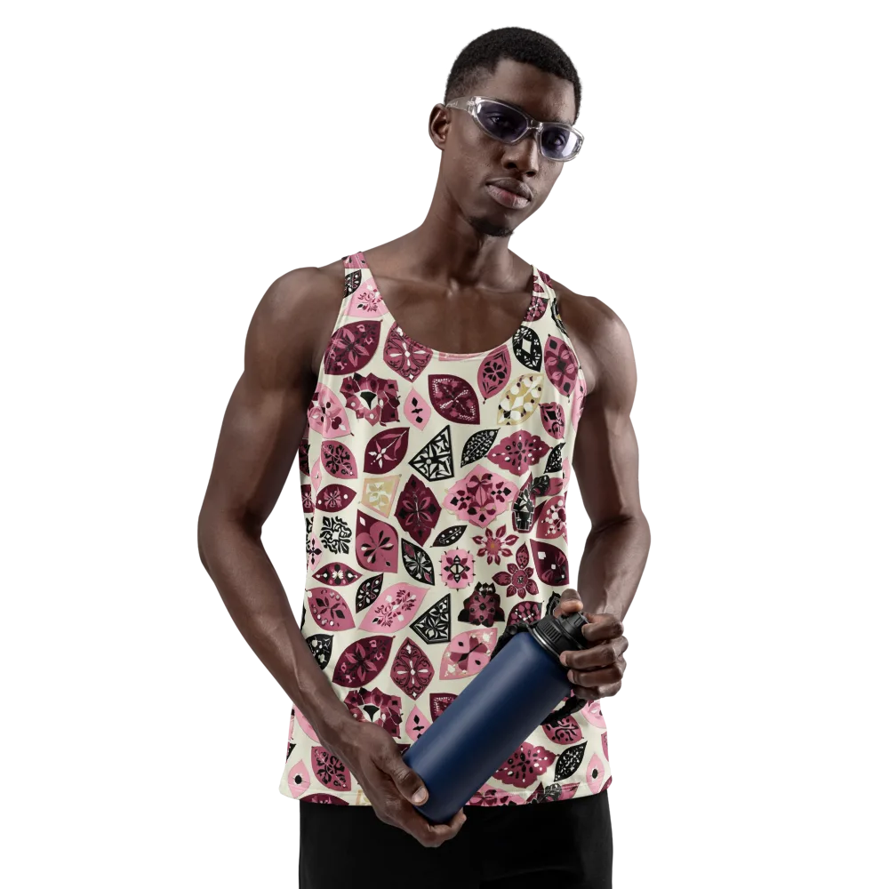 Petal Mosaic on Men's Tank Top — Front