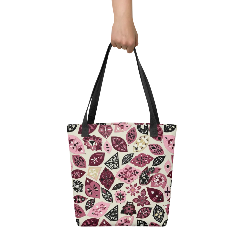 Petal Mosaic on Tote Bag — Front