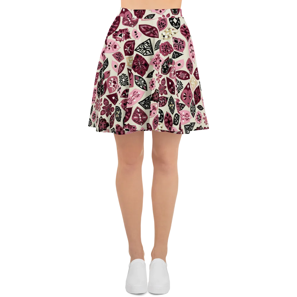 Petal Mosaic on Skater Skirt — Front