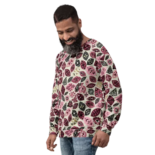 Petal Mosaic on a Sweatshirt