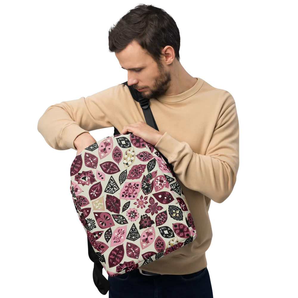 Petal Mosaic on Minimalist Backpack — Front