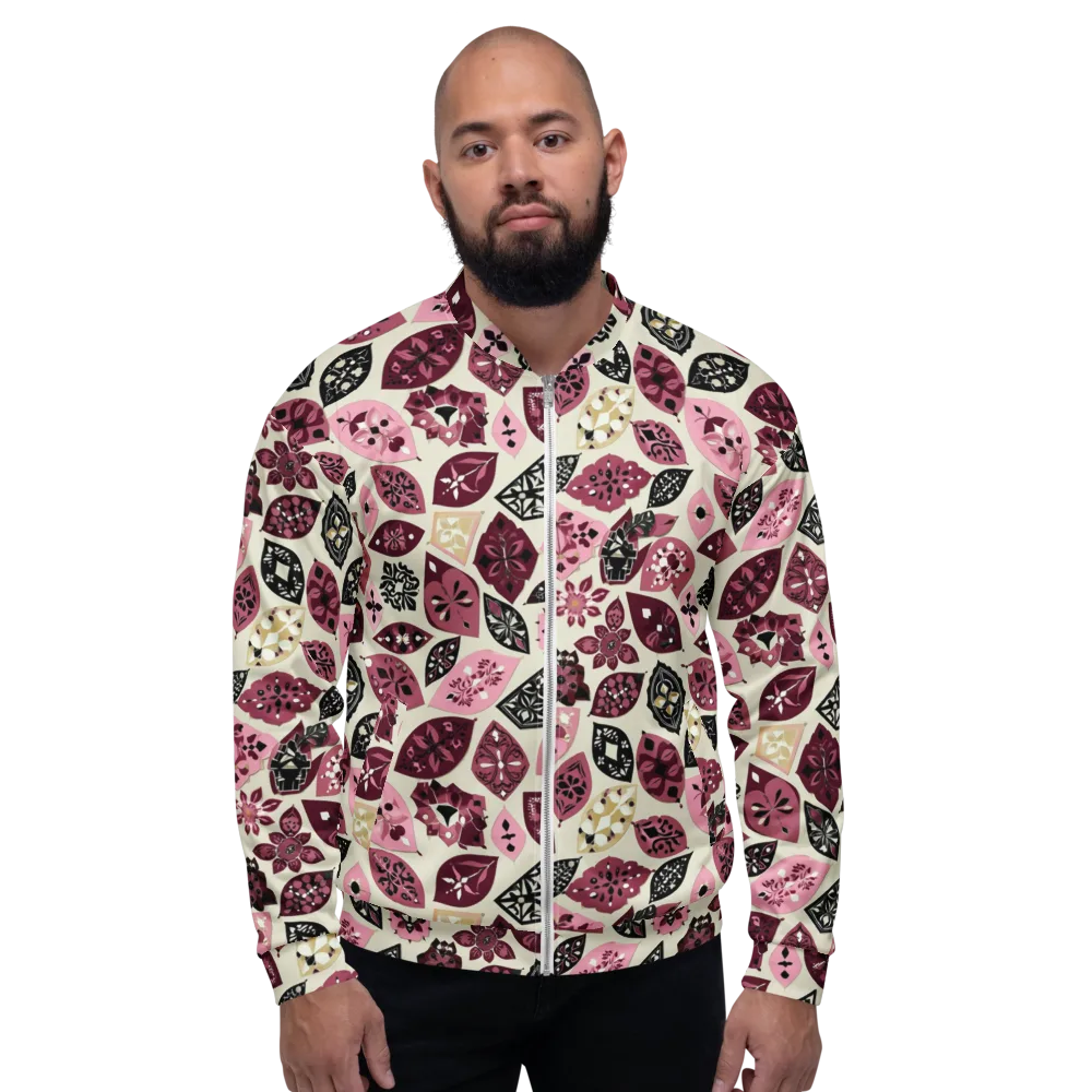 Petal Mosaic on Bomber Jacket — Front