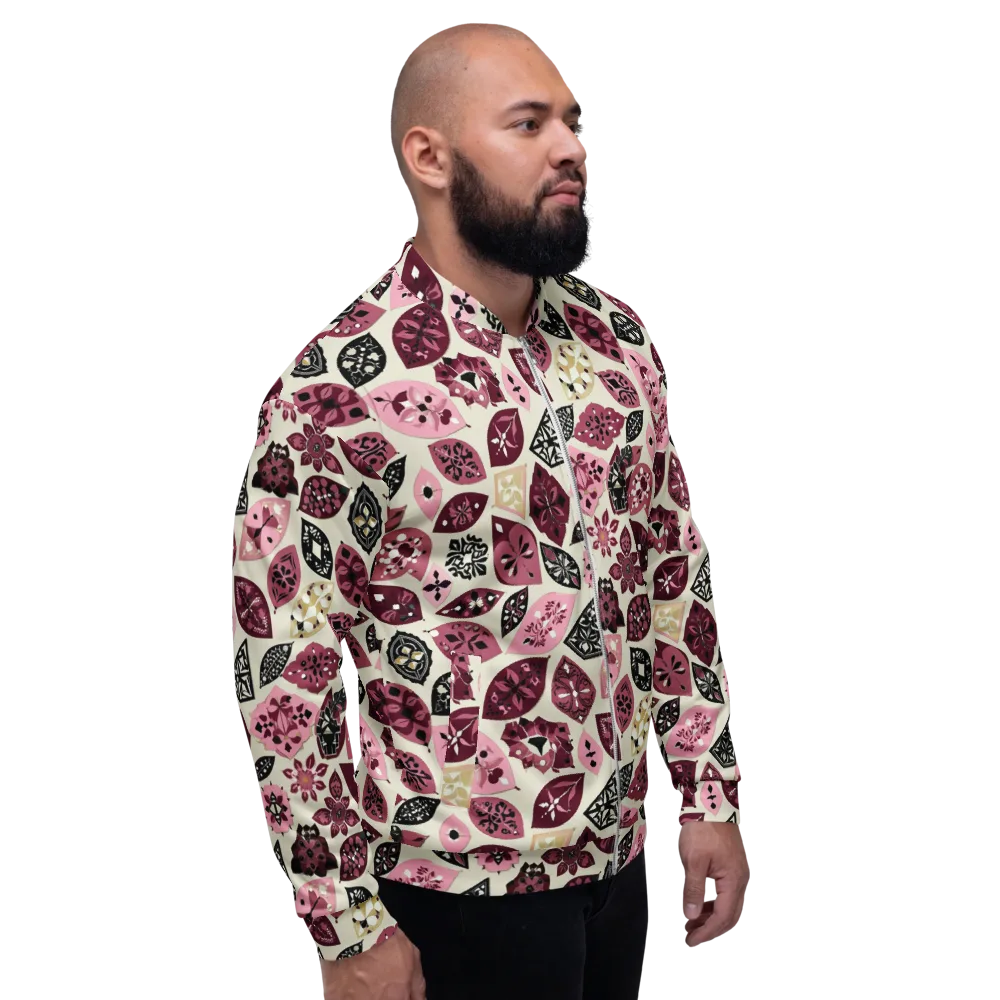Petal Mosaic on Bomber Jacket — Right
