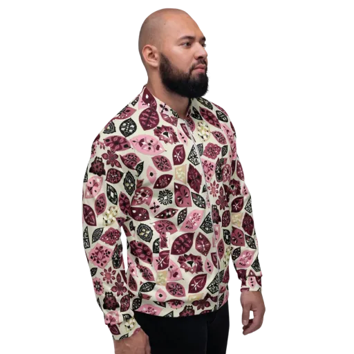 Petal Mosaic on a Bomber Jacket
