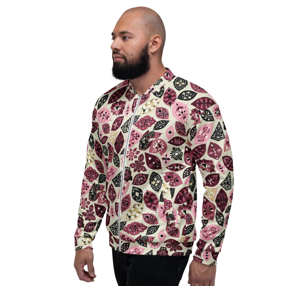 Petal Mosaic on Bomber Jacket — Left