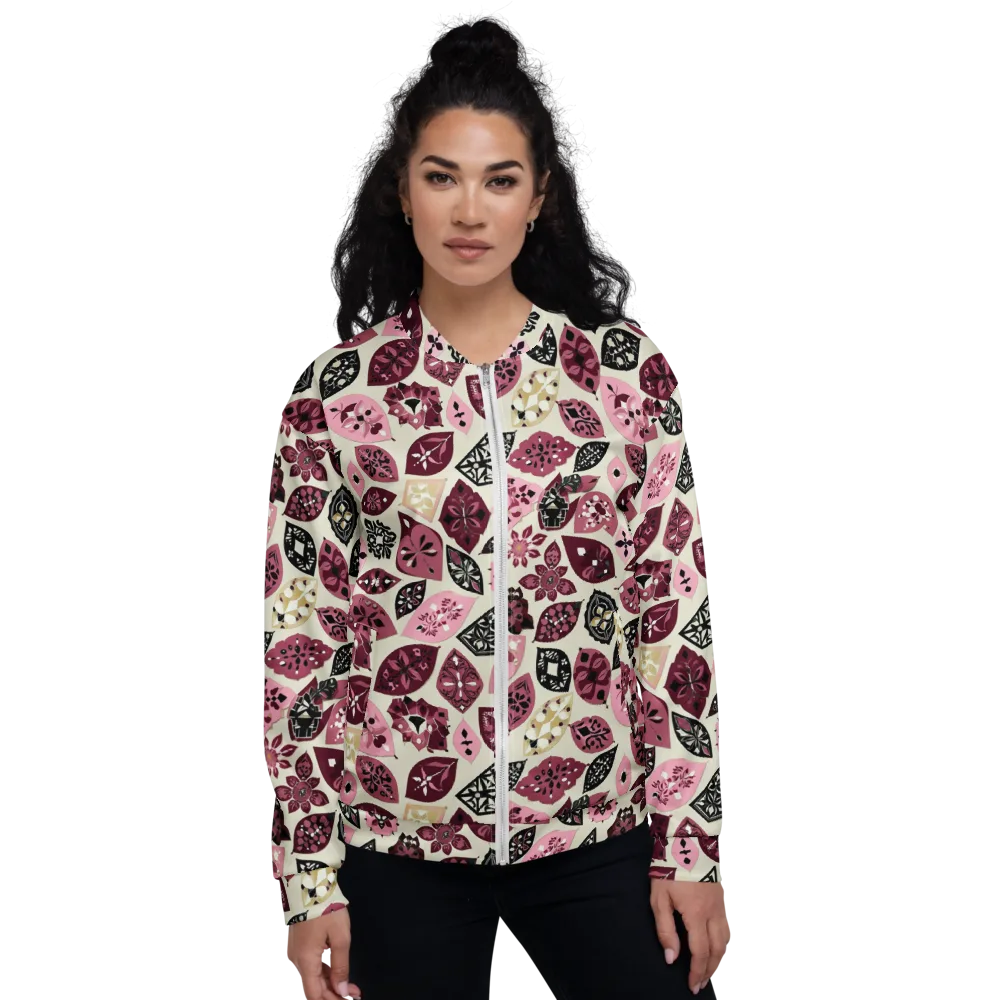 Petal Mosaic on Bomber Jacket — Front