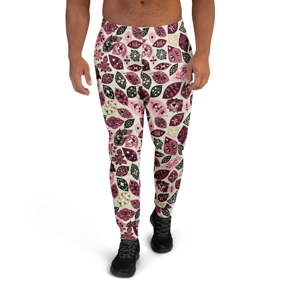 Petal Mosaic on Men's Joggers — Front