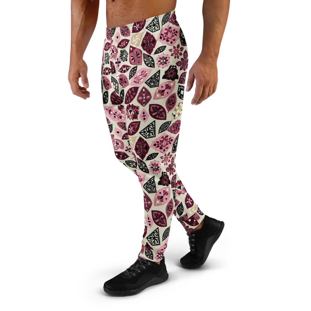 Petal Mosaic on Men's Joggers — Left