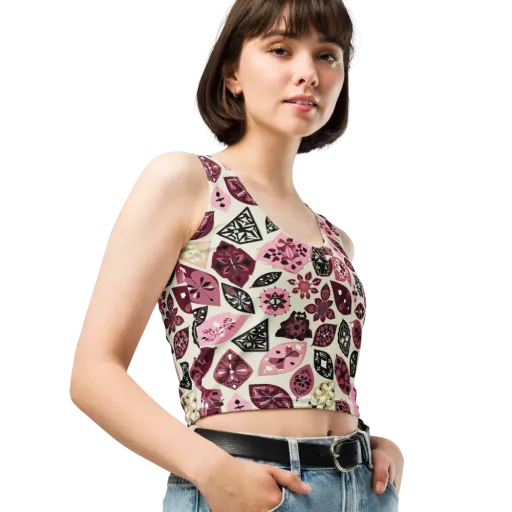 Petal Mosaic on a Crop Top
