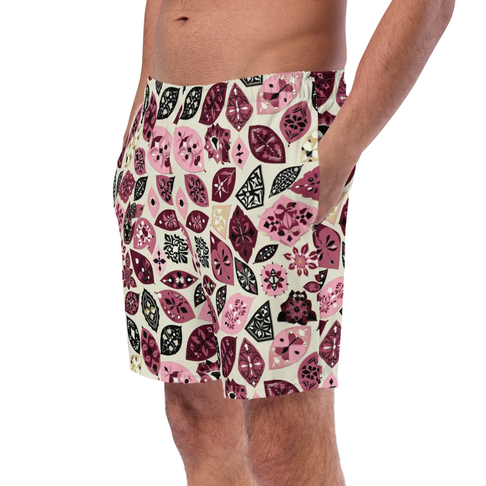 Petal Mosaic on Swim Trunks — Left Front
