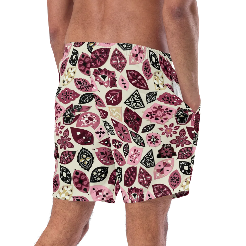 Petal Mosaic on Swim Trunks — Right Back