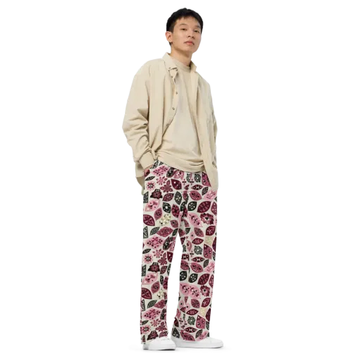 Petal Mosaic on a Wide-Leg Pants