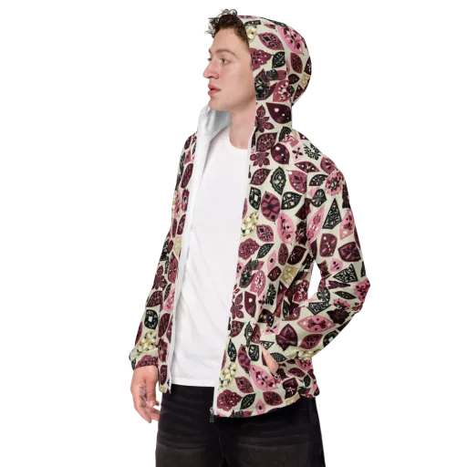 Petal Mosaic on a Men's Windbreaker