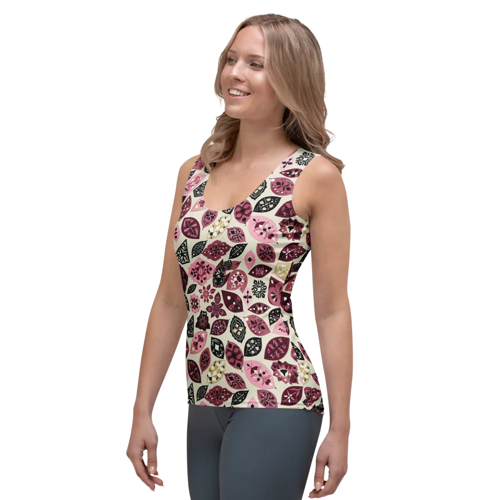 Petal Mosaic on Women's Tank Top — Left Front