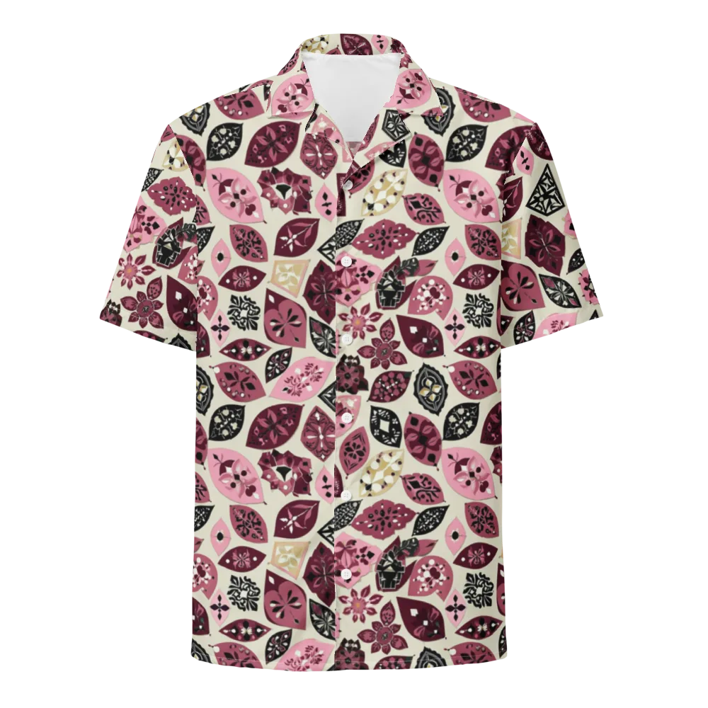 Petal Mosaic on Button Shirt — Front