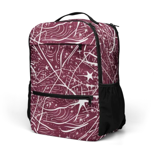 Burgundy Starfield on a Utility Backpack