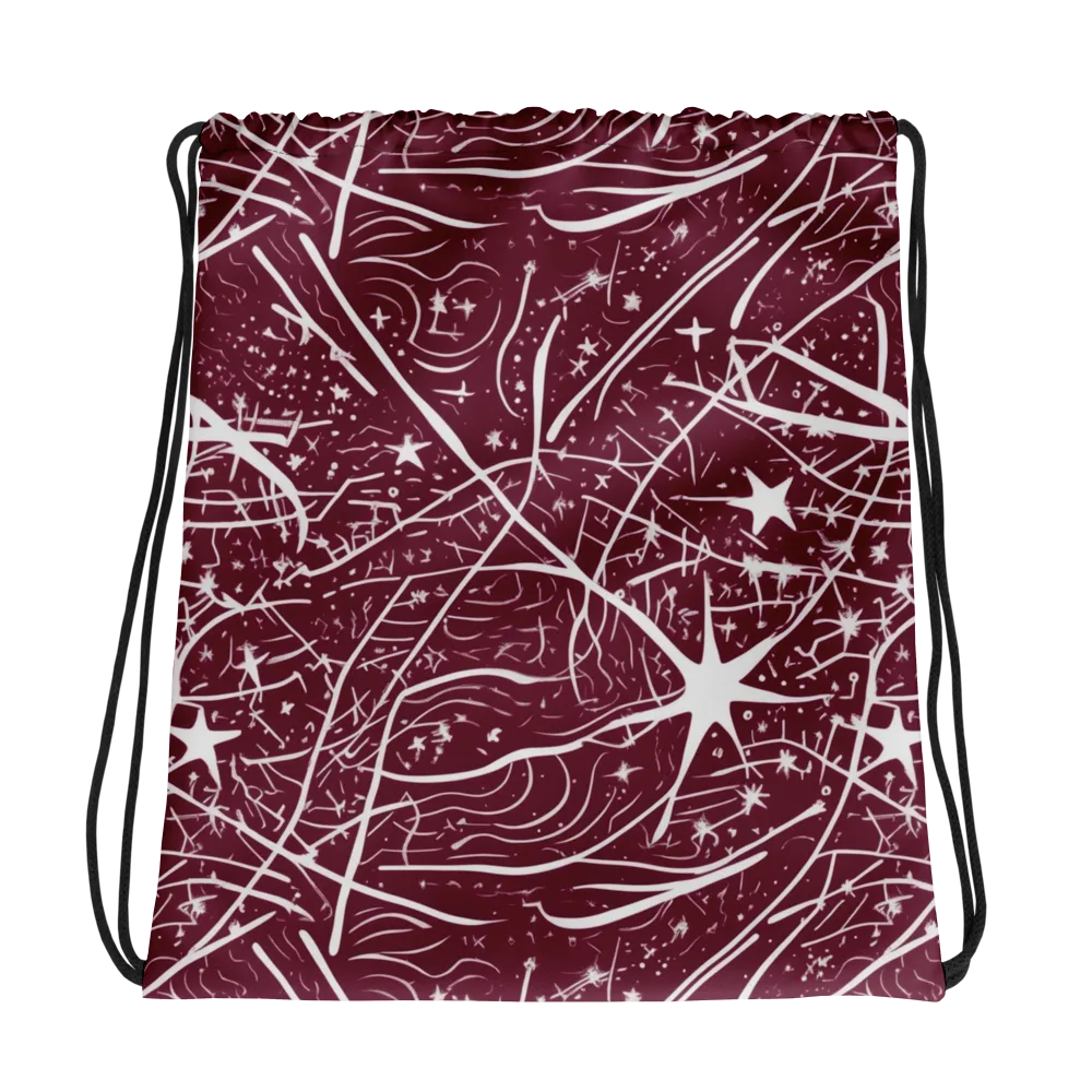 Burgundy Starfield on Drawstring Bag — Photo