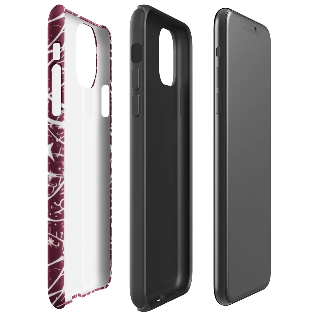 Burgundy Starfield on Tough Case for iPhone® — Right