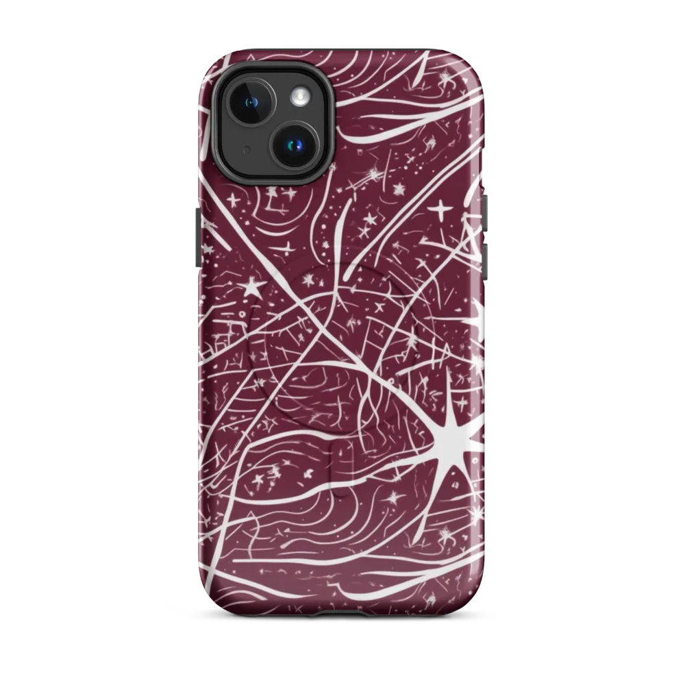 Burgundy Starfield on MagSafe Tough Case for iPhone® — Front