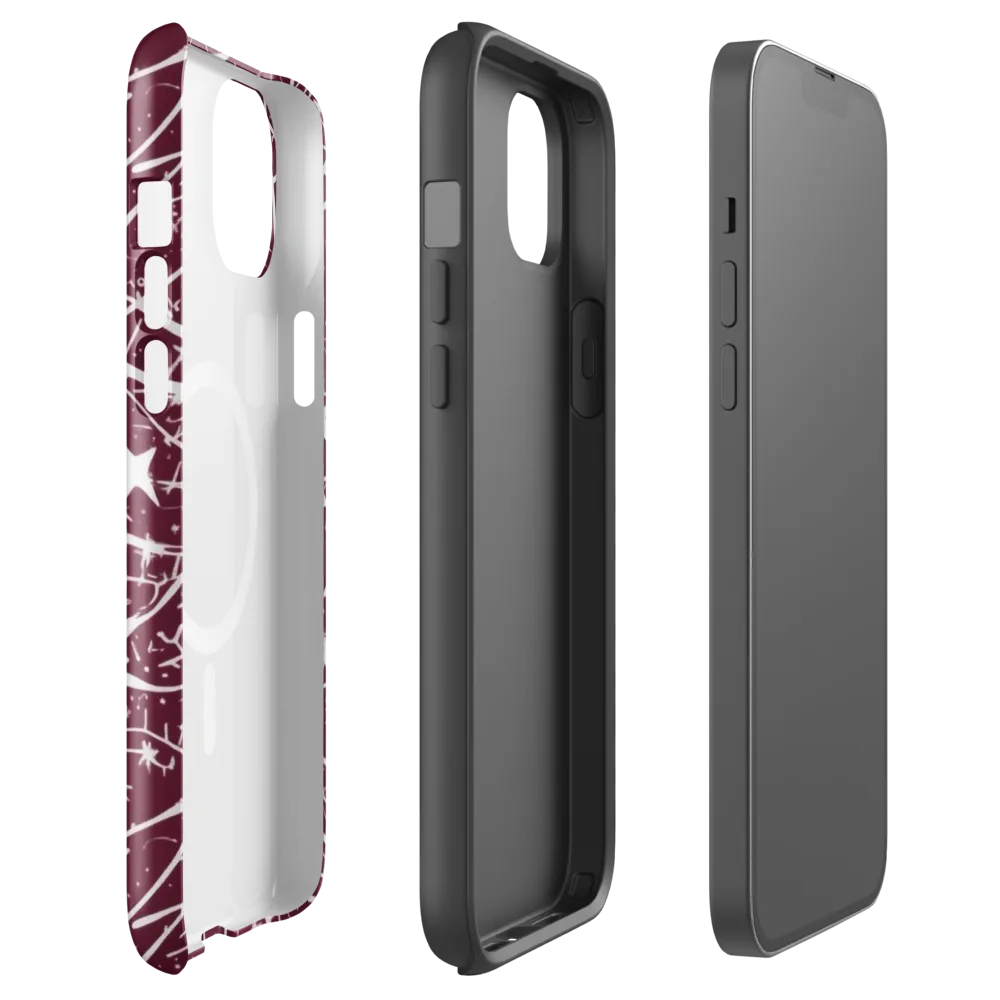 Burgundy Starfield on MagSafe Tough Case for iPhone® — Front