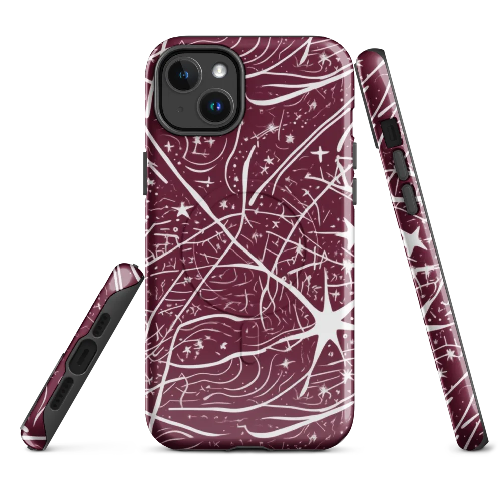 Burgundy Starfield on MagSafe Tough Case for iPhone® — Front
