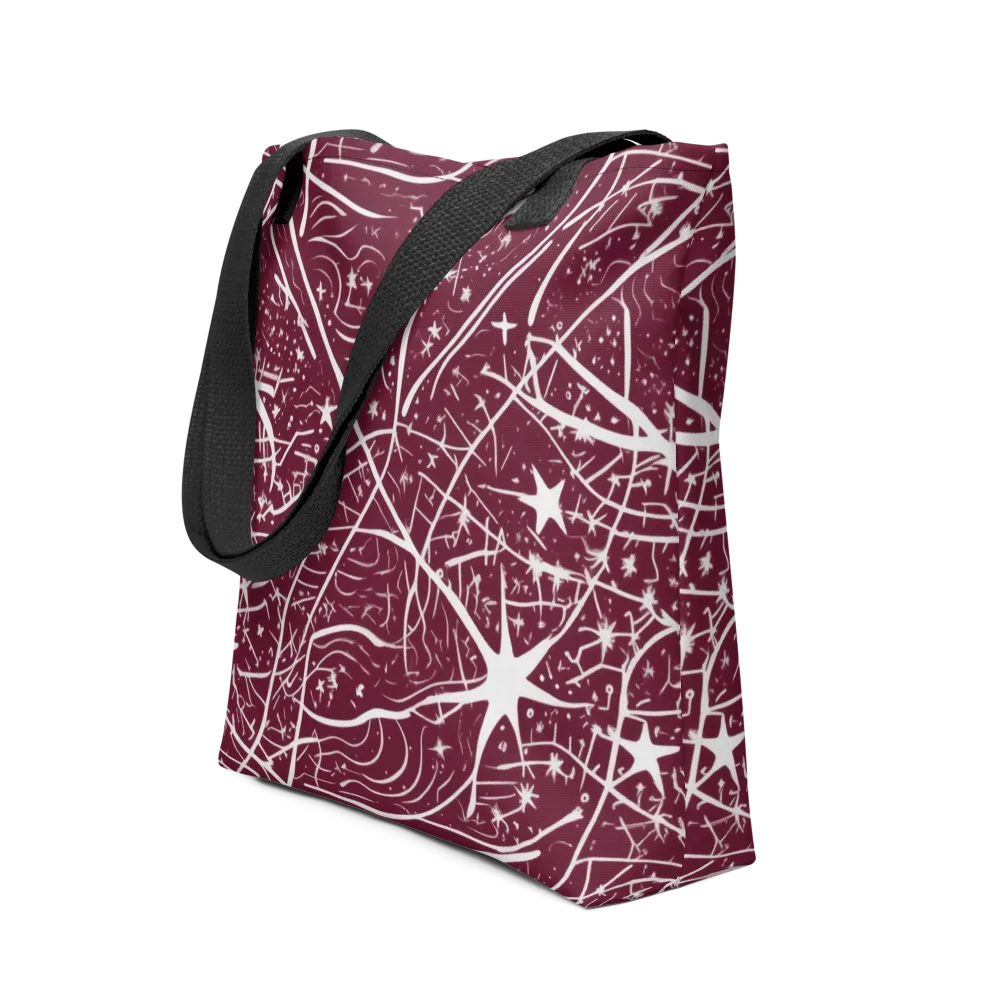 Burgundy Starfield on Tote Bag — Front