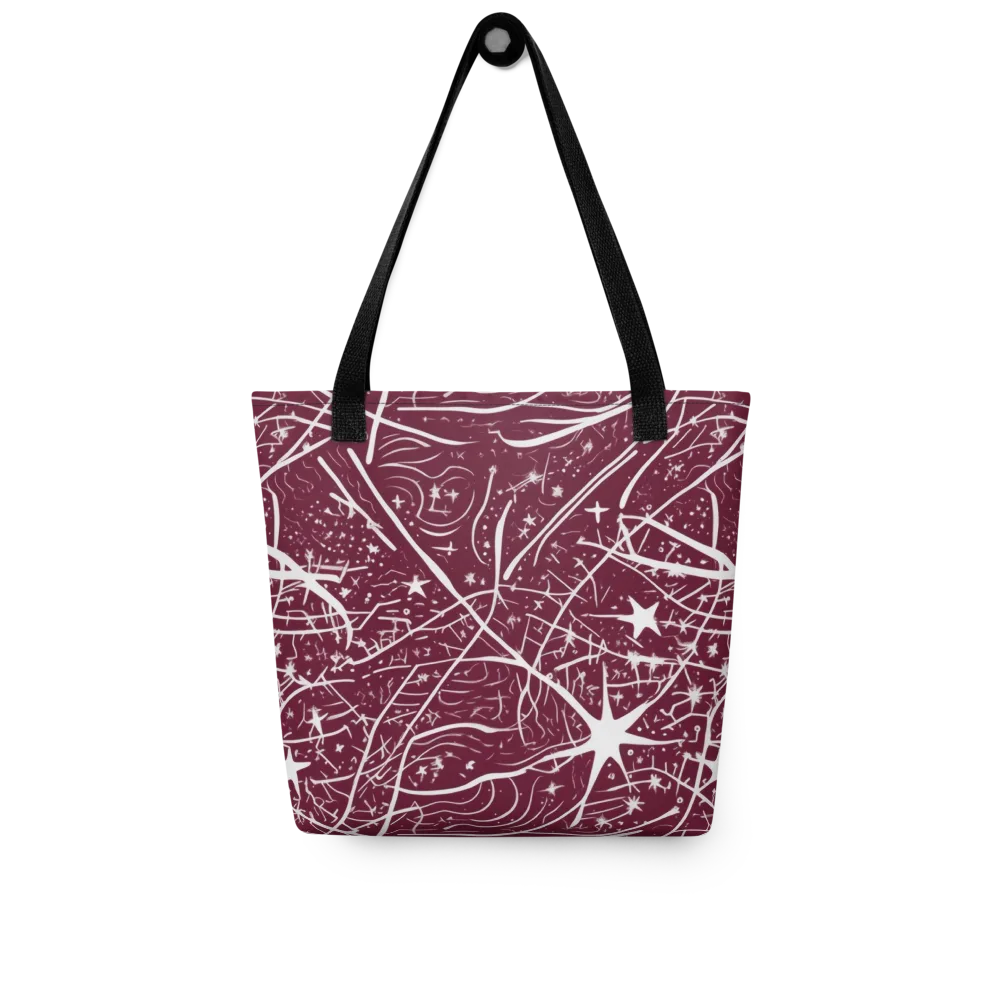 Burgundy Starfield on Tote Bag — Front