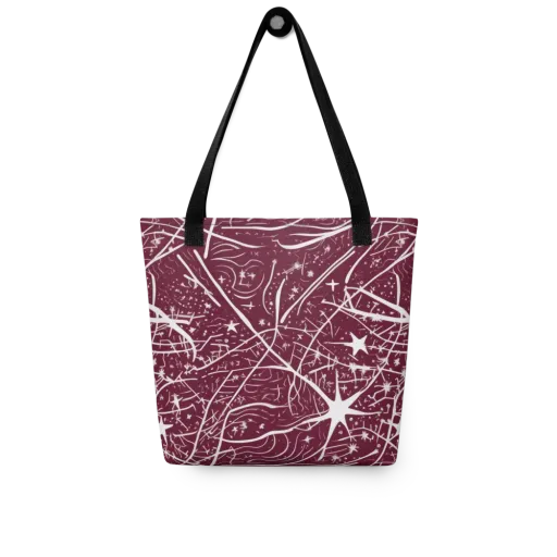 Burgundy Starfield on a Tote Bag