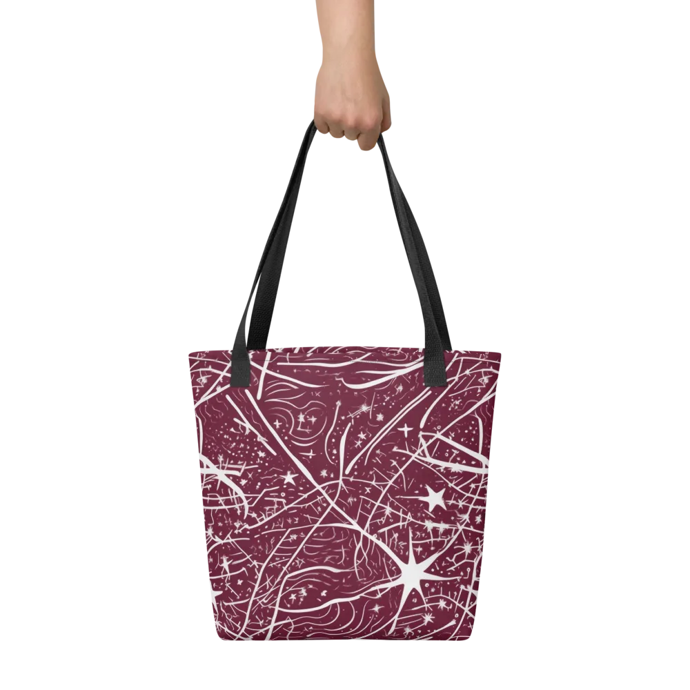 Burgundy Starfield on Tote Bag — Front