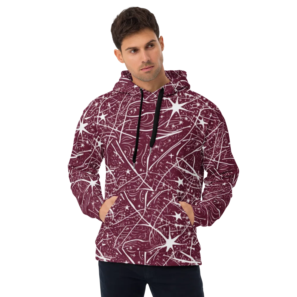 Burgundy Starfield on Hoodie — Front