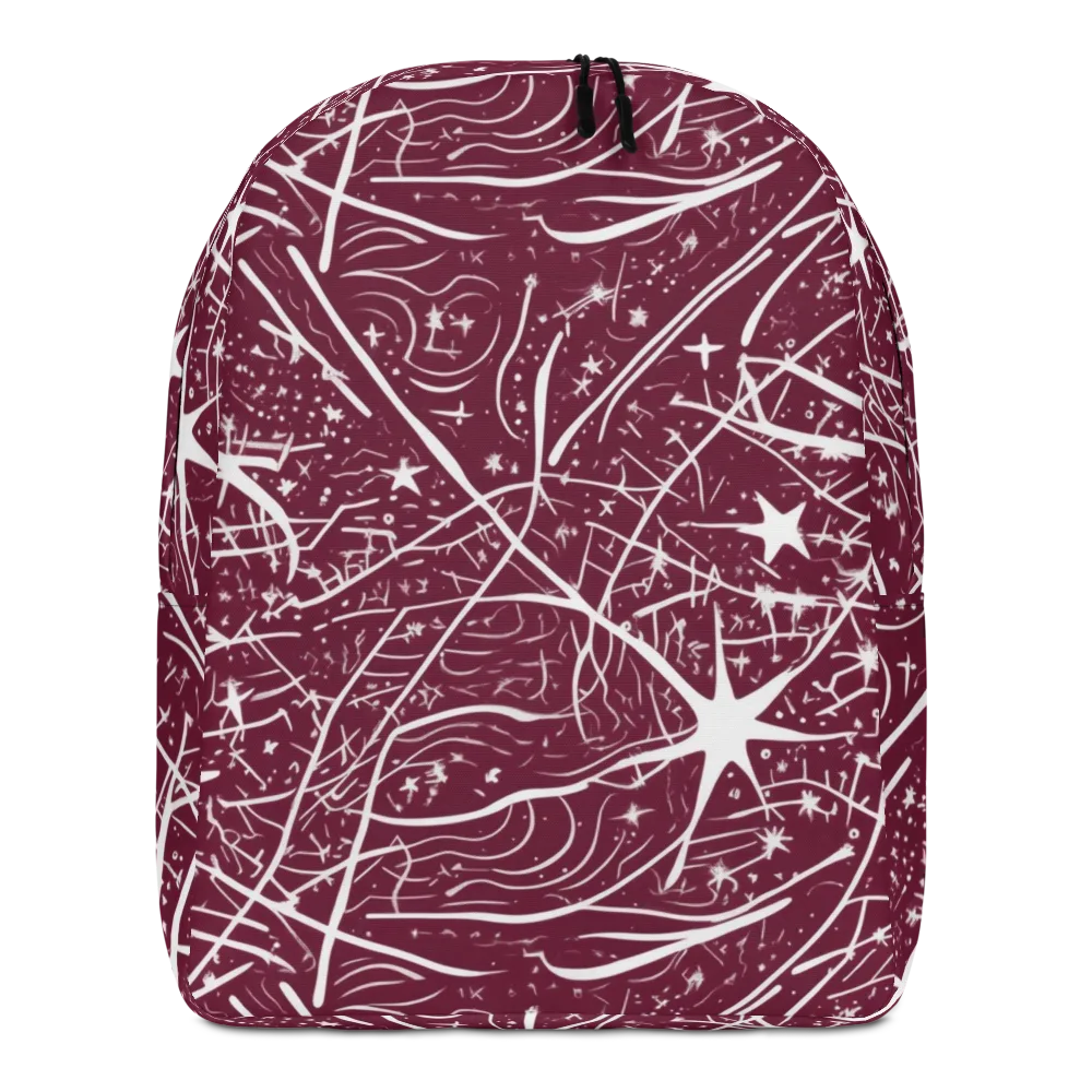 Burgundy Starfield on Minimalist Backpack — Front