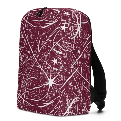 Burgundy Starfield on a Minimalist Backpack