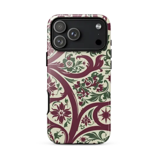 Burgundy Paisley Garden on a Tough Case for iPhone®