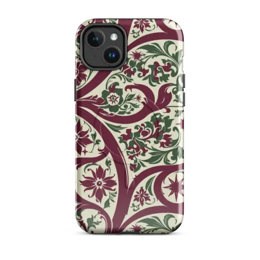 Burgundy Paisley Garden on a MagSafe Tough Case for iPhone®