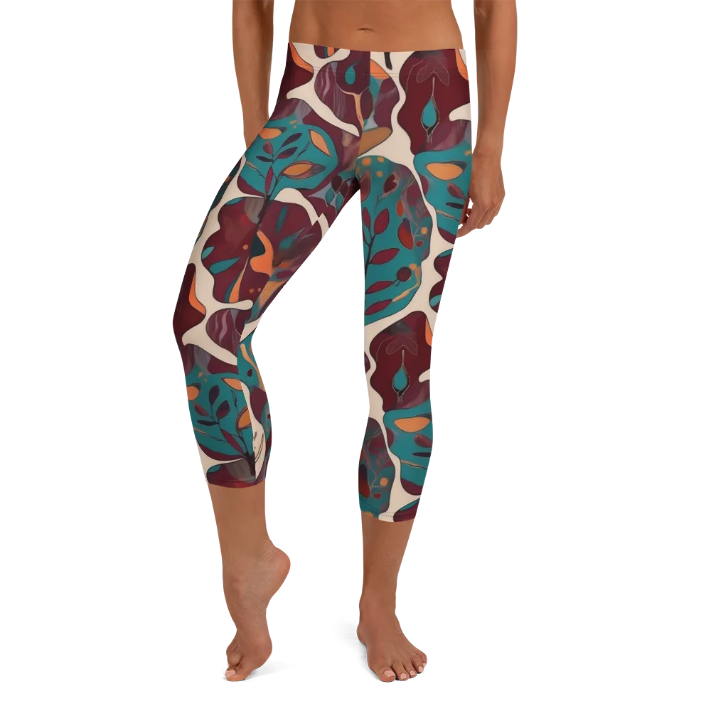 Ember Vine on Capri Leggings — Front