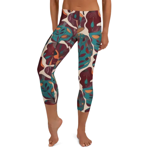 Ember Vine on a Capri Leggings