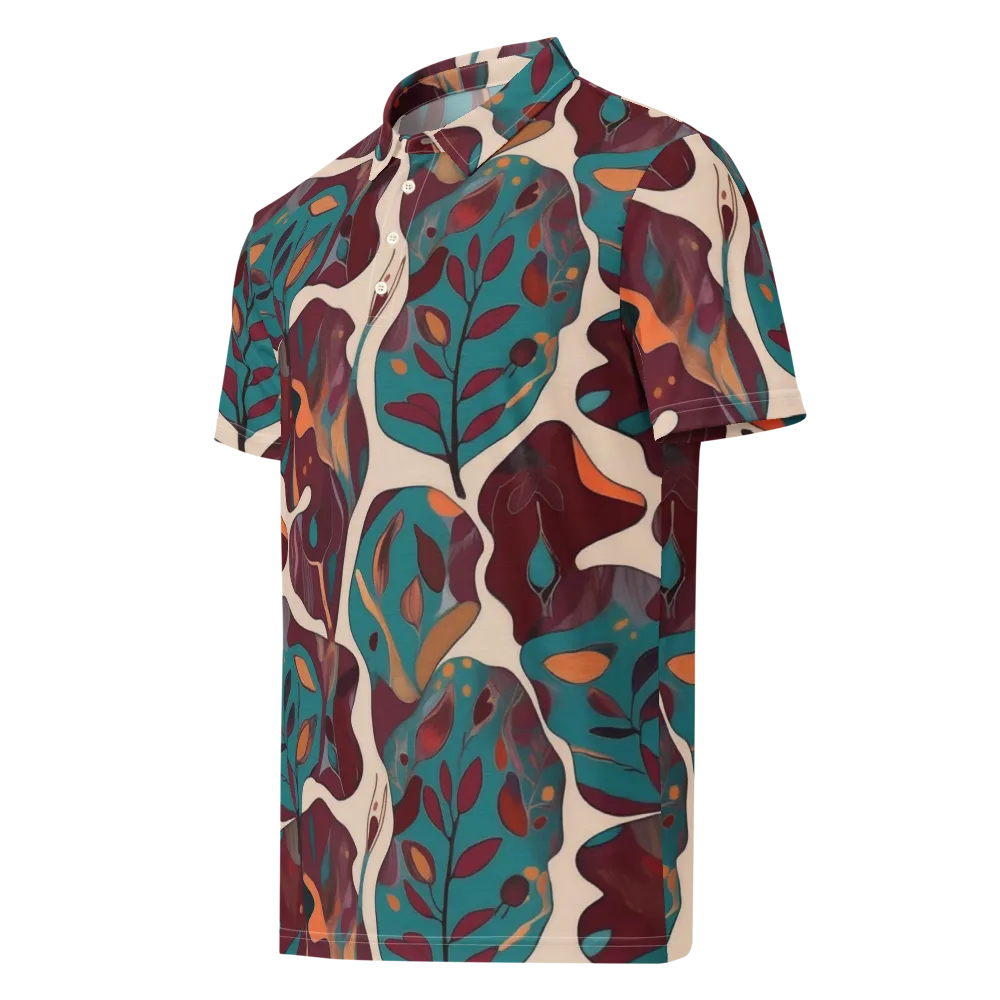 Ember Vine on Men's Slim Fit Polo Shirt — Left Front