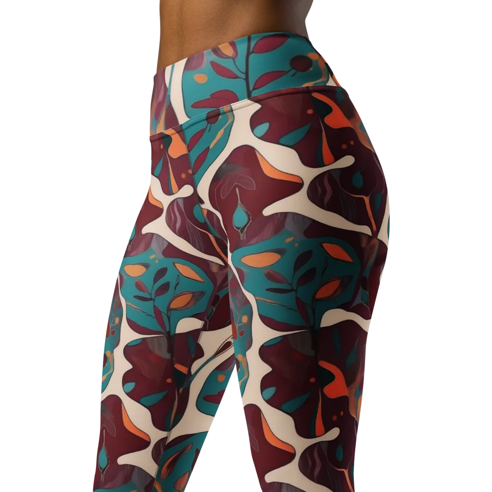 Ember Vine on Yoga Leggings — Left Front