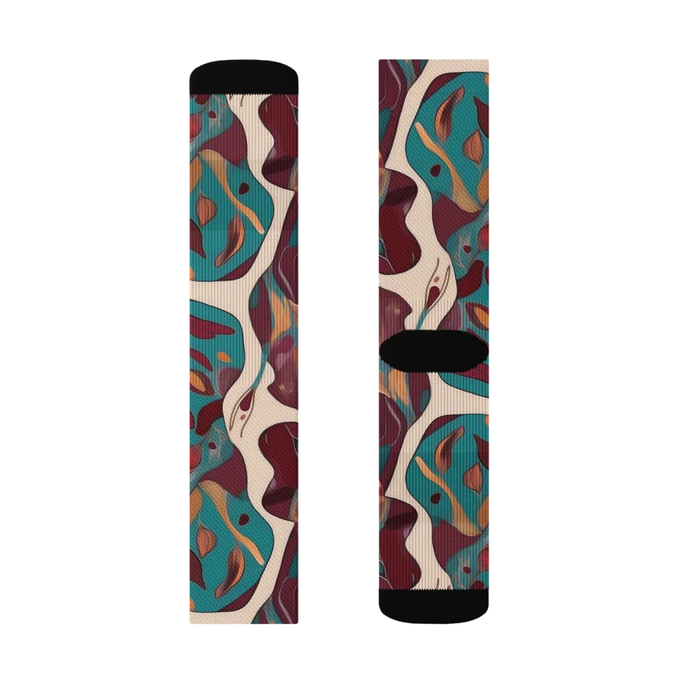 Ember Vine on Socks — Left Sock