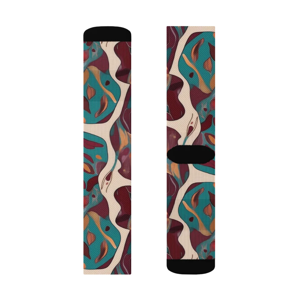 Ember Vine on Socks — Right Sock