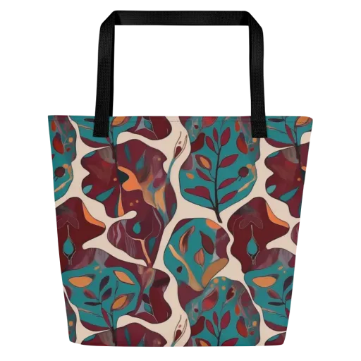 Ember Vine on a Large Tote Bag W/ Pocket