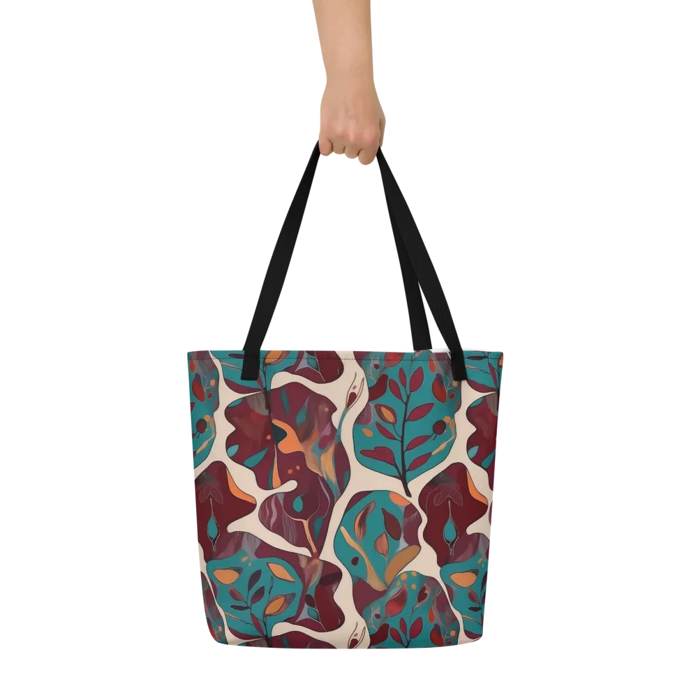 Ember Vine on Large Tote Bag W/ Pocket — Front