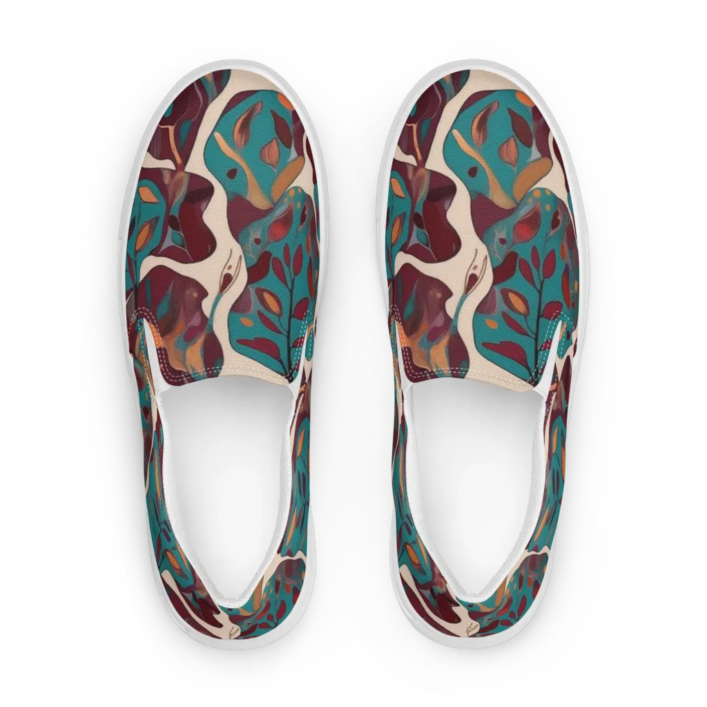 Ember Vine on Women's Slip-On Canvas Shoes — Front
