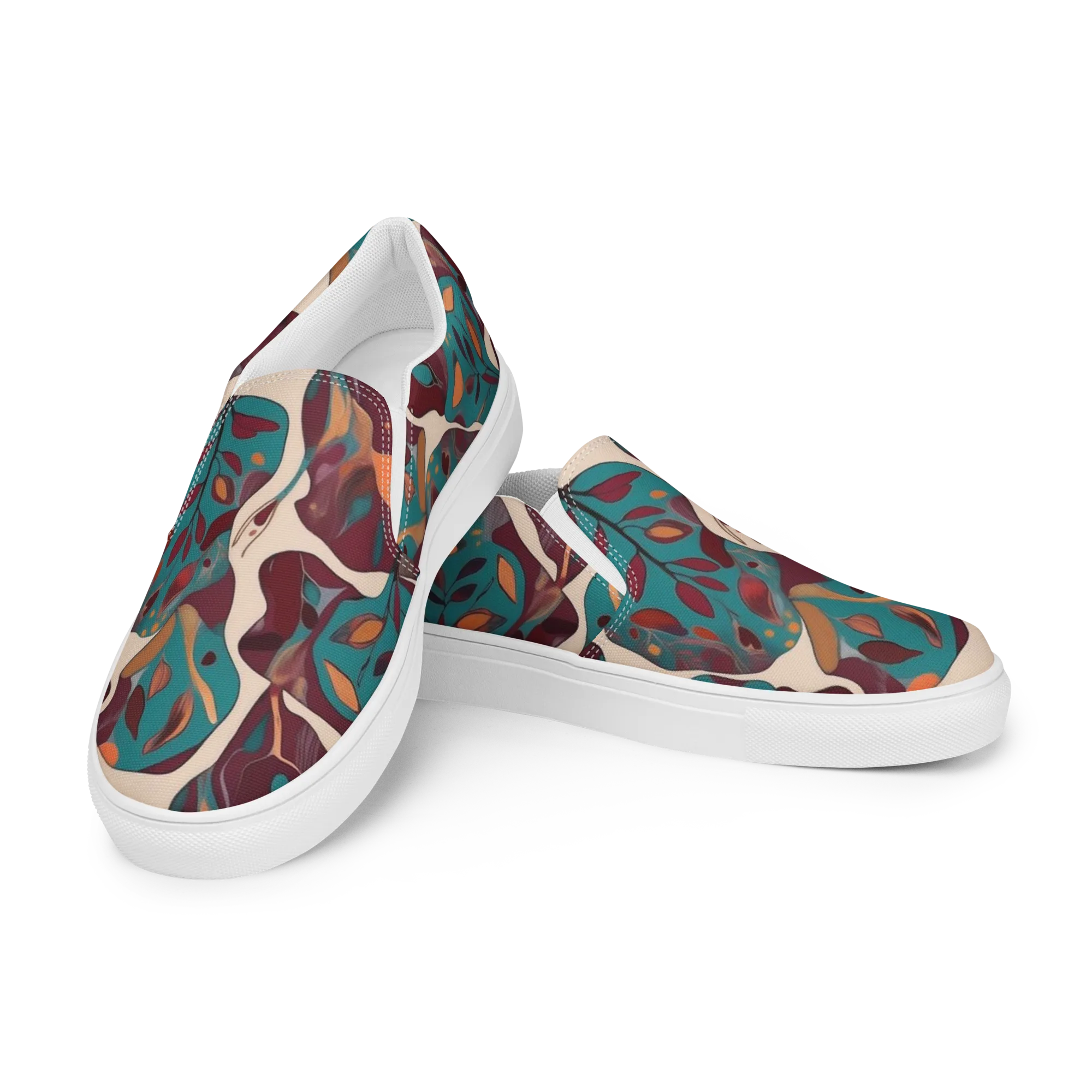 Ember Vine on Women's Slip-On Canvas Shoes — Left Front